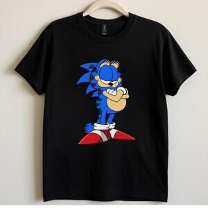 Sonic The Hedgehog Black Cotton T Shirt